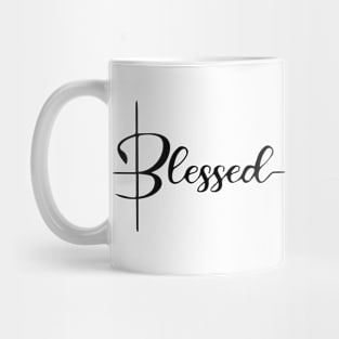 Blessed , Cute Graphic & Letter Print Mug